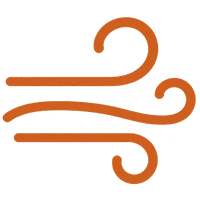 Airflow icon representing natural ventilation inside WormSpike